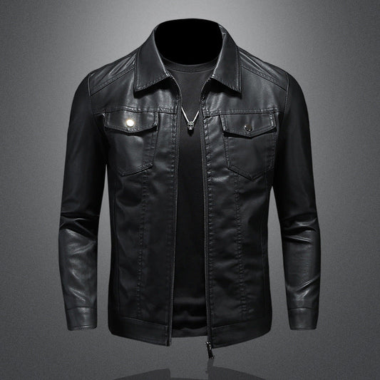 Men’s Vintage Leather Jacket – Durable Comfortable Stylish Classic Everyday Outerwear Fit