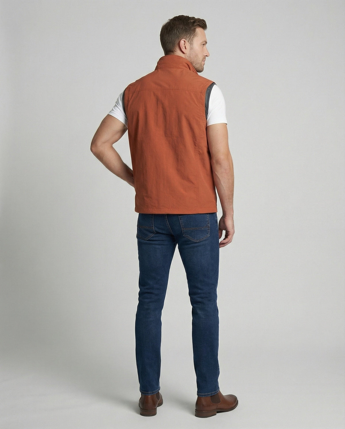 Men’s Lightweight Utility Gilet – Multi-Pocket Zip-Up Layer for Travel and Everyday Wear