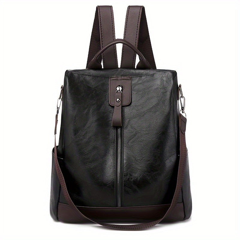 Women’s Anti-Theft Convertible Backpack – Faux Leather Multi-Way Bag with Hidden Rear Zip for Work and Travel