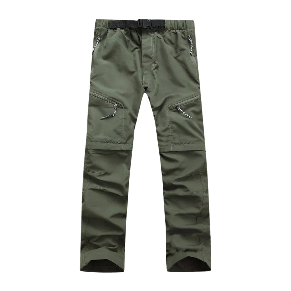 Men’s Convertible Hiking Trousers – Zip-Off Outdoor Pants with Multiple Secure Pockets and Adjustable Waist