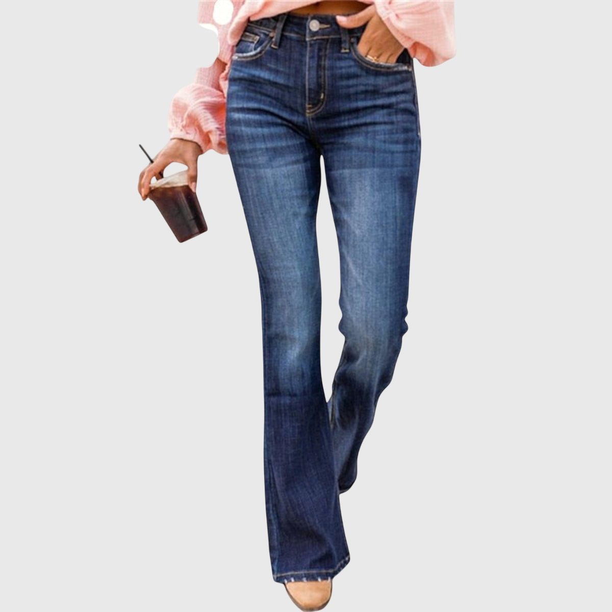 Women’s Bootcut Jeans – High-Waisted Stretch Jeans with Flared Leg