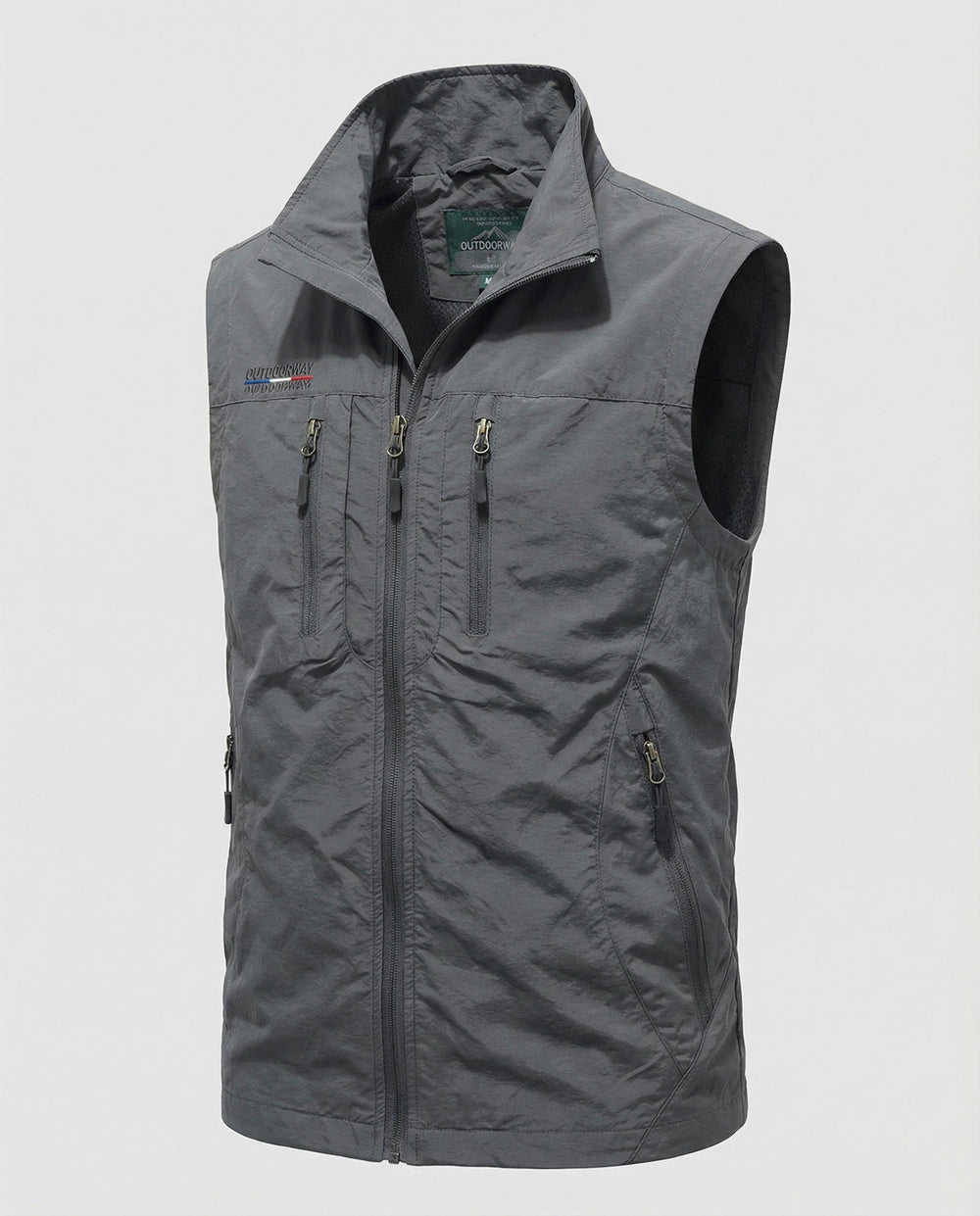 Men’s Lightweight Utility Gilet – Multi-Pocket Zip-Up Layer for Travel and Everyday Wear