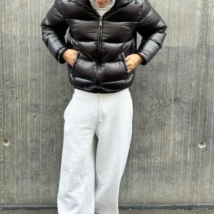 Men’s Sherpa Lined Quilted Jacket with Hood – Warm Puffer Coat for Outdoor & Streetwear