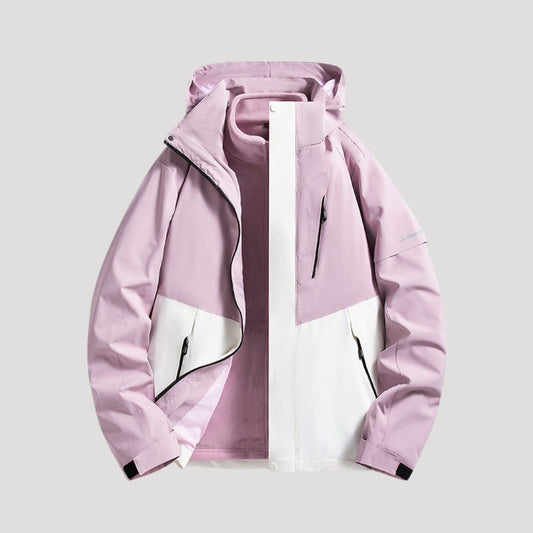 Women’s Hooded Rain Jacket – Waterproof Windbreaker with Zip Pockets