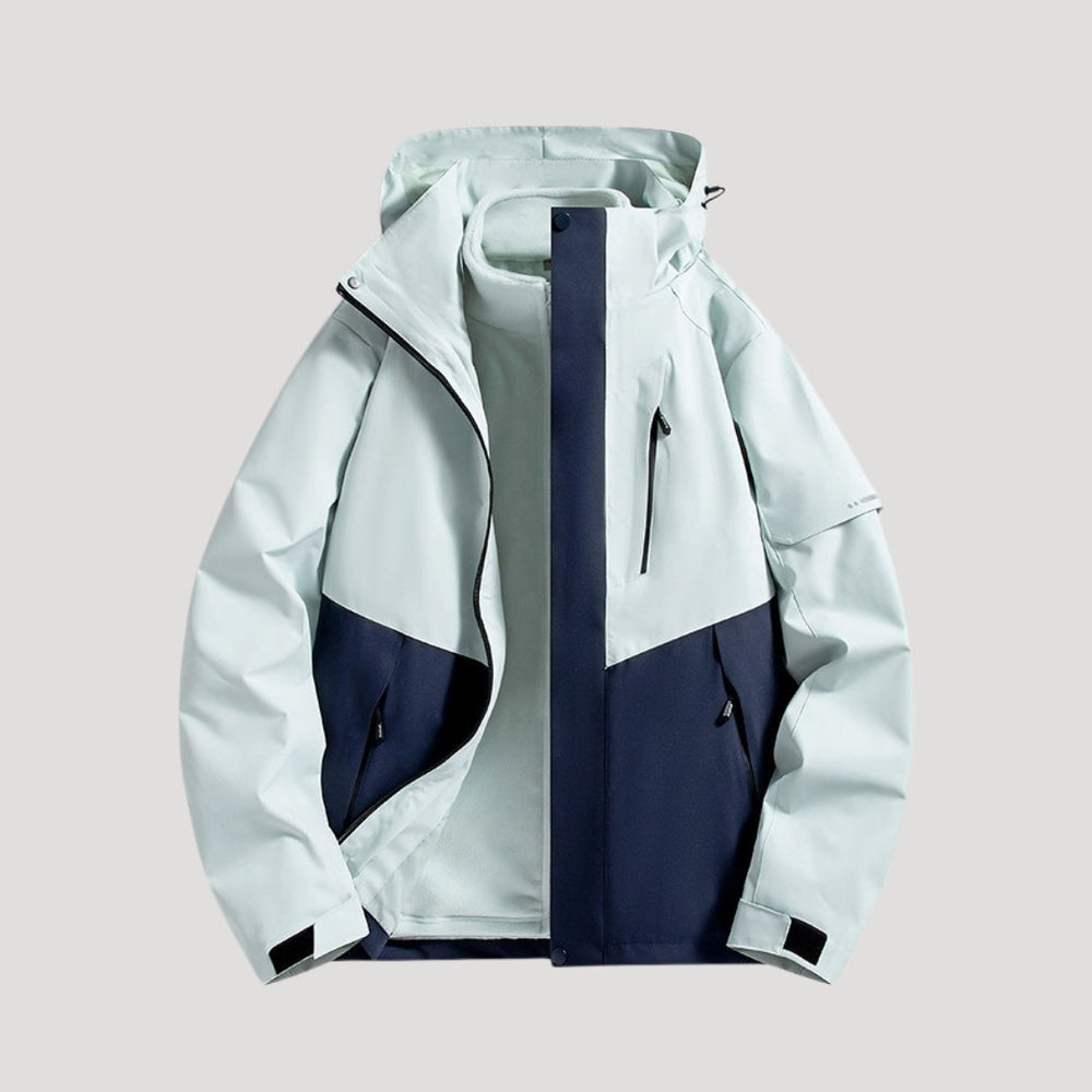 Women’s Hooded Rain Jacket – Waterproof Windbreaker with Zip Pockets