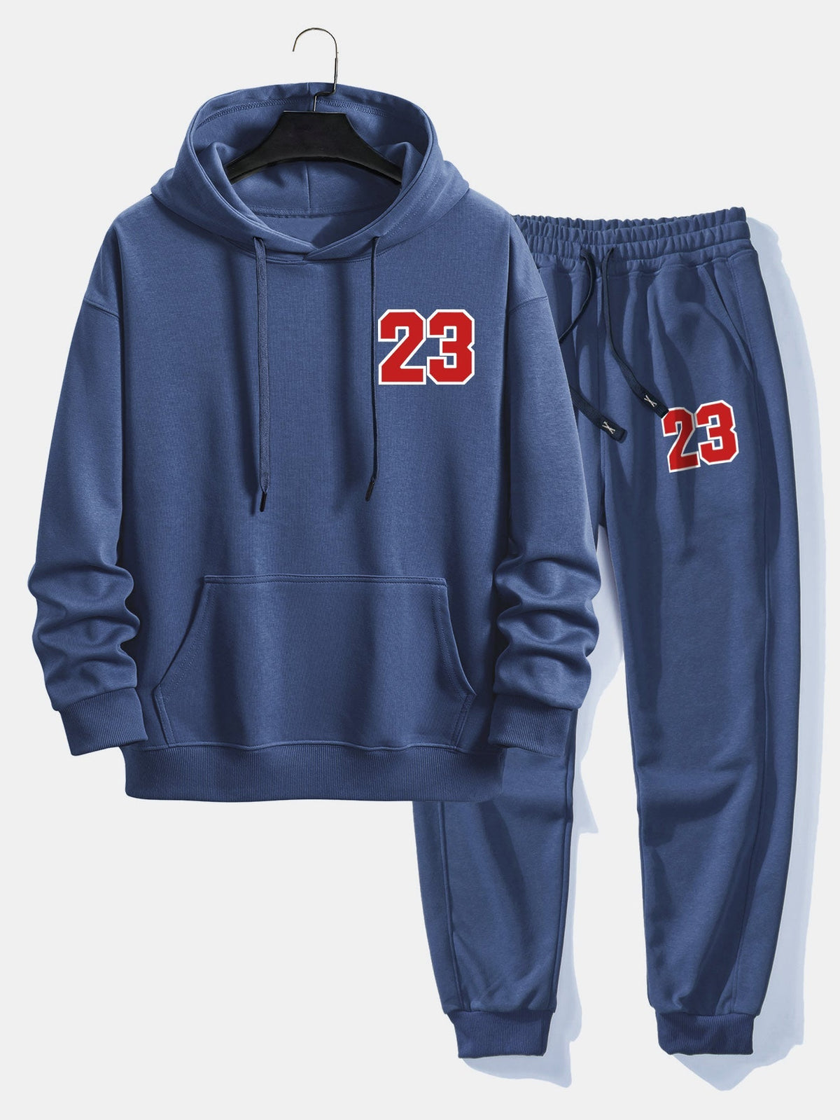 Men’s Printed Hoodie Jogger Set – Relaxed Cotton Blend Streetwear for Everyday Comfort
