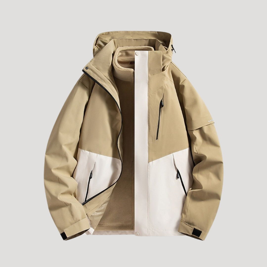 Women’s Hooded Rain Jacket – Waterproof Windbreaker with Zip Pockets