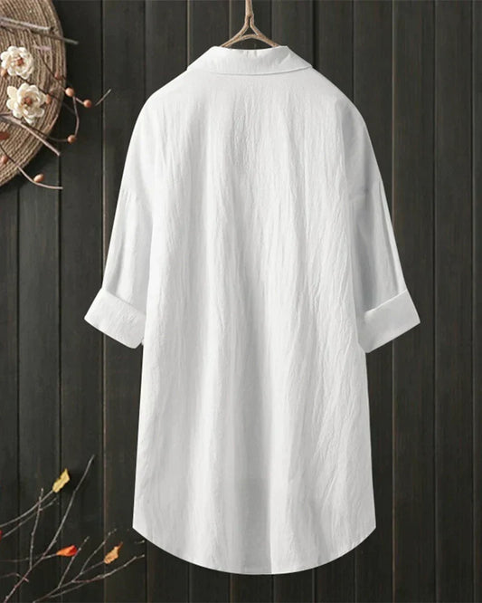 Women’s Elegant Shirt Blouse – Button-Through with Long Sleeves