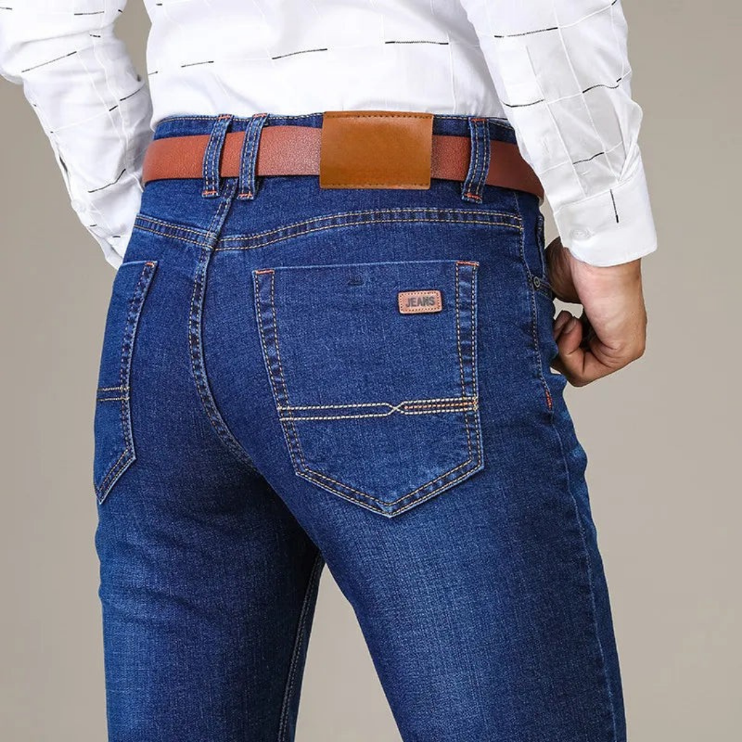 Men’s Slim-Fit Stretch Jeans – Dark-Wash Denim Trousers with Flexible Fit for Everyday Wear