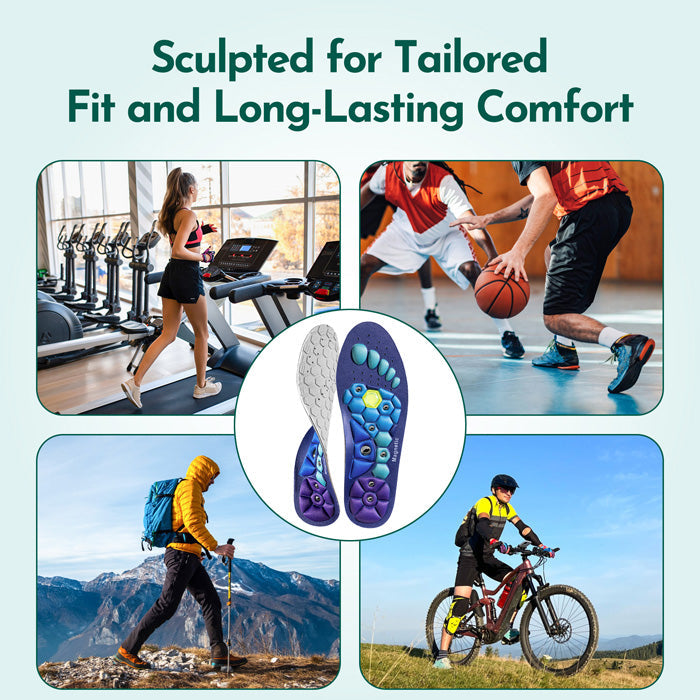 Performance Orthopedic Insoles - Magnetic Acupressure Points with Multi-Layer Cushioning