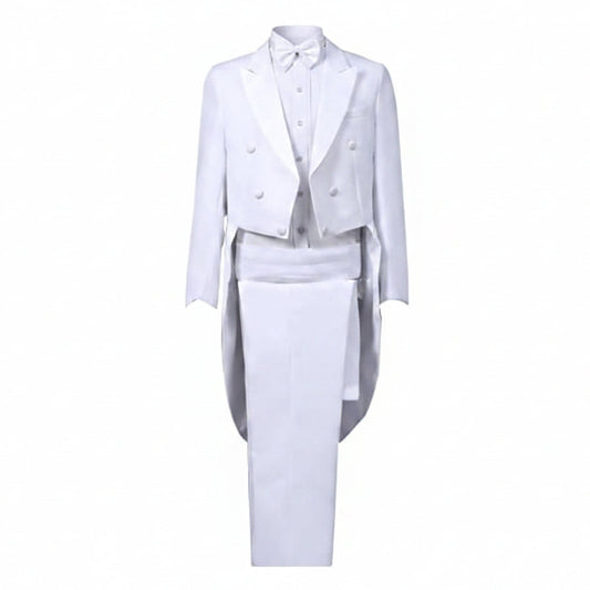 Men’s Tailcoat Tuxedo Suit Set – Formal Stagewear for Parties and Performances