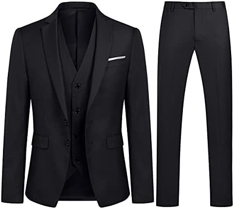 Men’s Slim Three-Piece Suit – Structured Tailoring for Weddings and Business