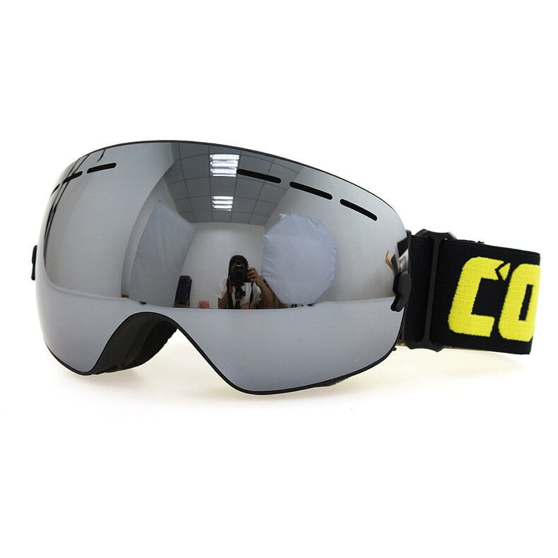 Men’s Anti-Fog Ski Goggles – Wide-Lens Snowboard Goggles with UV Protection and Helmet-Compatible Strap