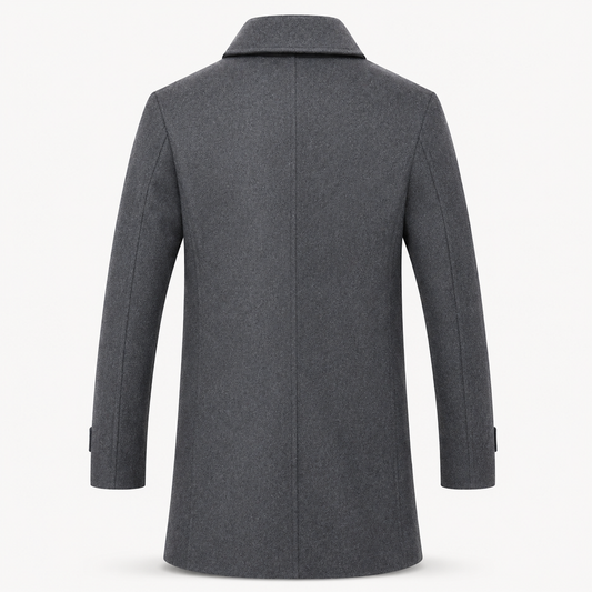 Men’s Double-Breasted Tweed Overcoat – Structured Heritage Layer for Smart Formal Dressing
