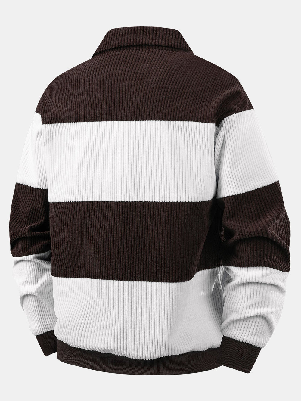Men’s Corduroy Polo Sweatshirt – Relaxed Retro Layer for Autumn and Winter