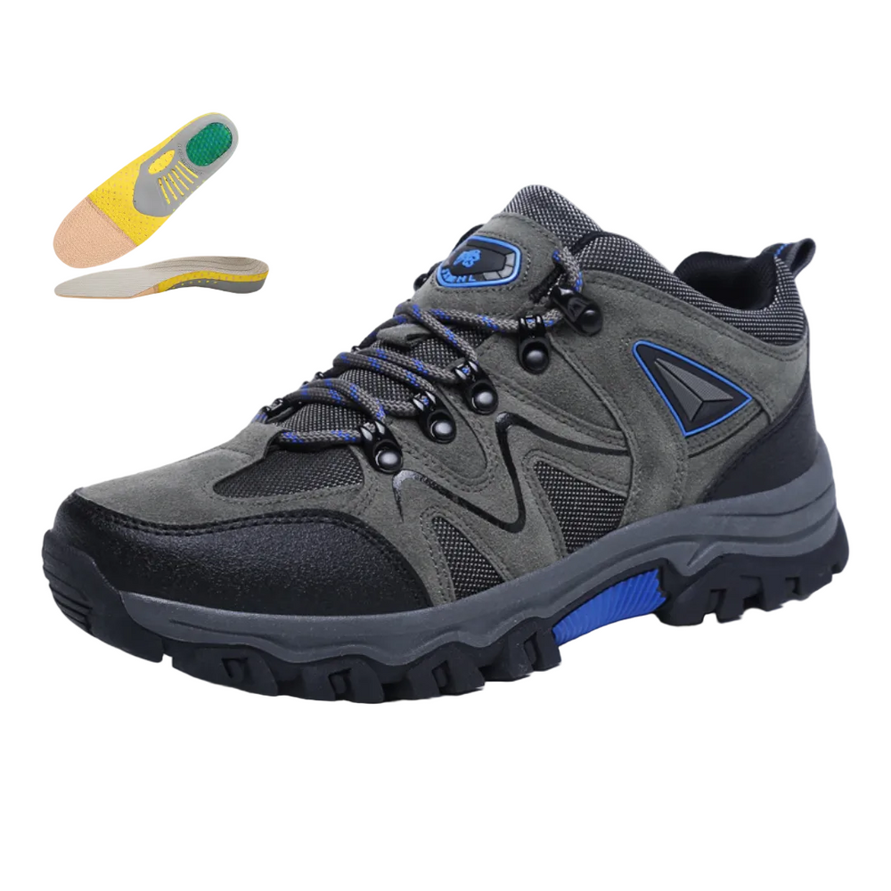 Men’s Rugged Hiking Shoes – Low-Top Outdoor Trainers with Reinforced Panels and Deep-Lug Traction Sole