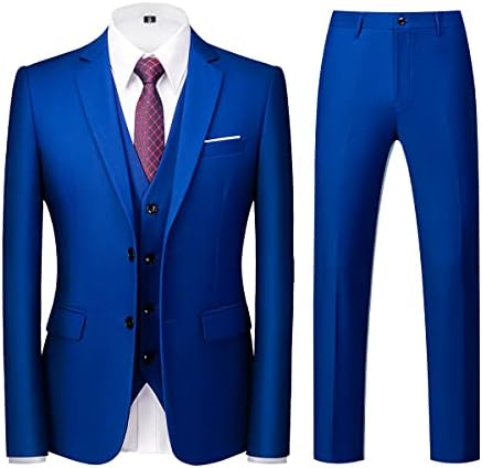 Men’s Slim Three-Piece Suit – Two-Button Formal Tailoring for Weddings and Business