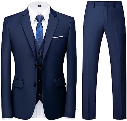 Men’s Slim Three-Piece Suit – Two-Button Formal Tailoring for Weddings and Business