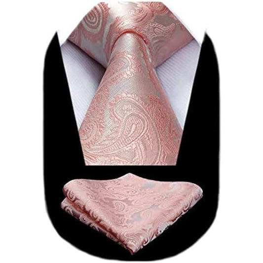 Men’s Paisley Jacquard Tie Set – Refined Formal Accessories for Weddings and Events