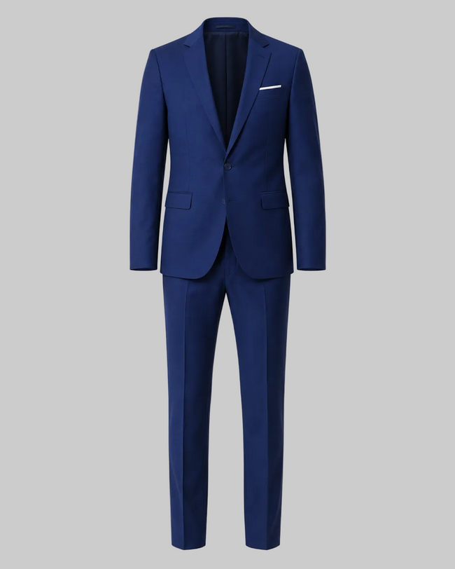 Men’s Tailored Two-Piece Suit – Stretch Blazer and Trousers for Business and Formal Events