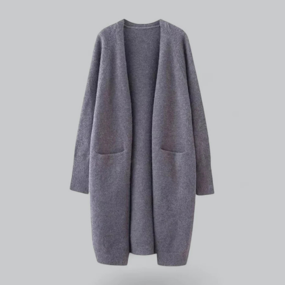 Women’s Open-Front Knit Cardigan – Warm Longline Layer for Autumn and Winter Everyday Wear