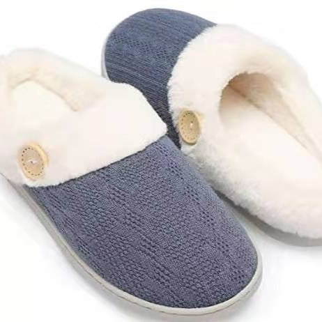 Women's Shearling-Collar Platform Clog Slippers