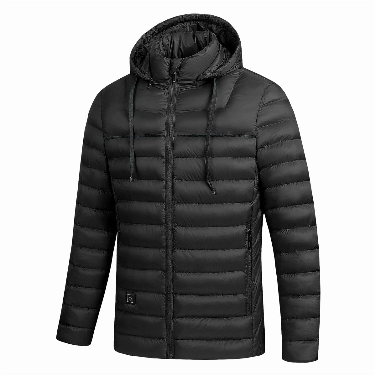 Men’s USB-Heated Hooded Puffer Jacket – Water-Resistant Insulated Winter Coat with Adjustable Heat Zones