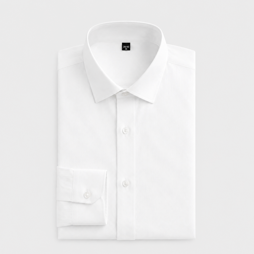 Men’s Classic Cotton Shirt – Structured Long-Sleeve Style for Business and Formal Dressing