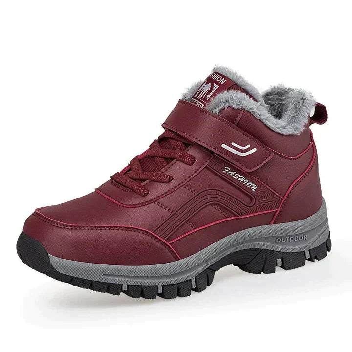 Men’s Thermal Winter Boots – Fleece-Lined Ankle Design with Secure Strap and Rugged Outdoor Sole