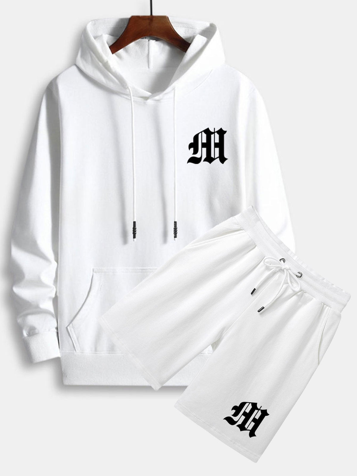 Men’s Printed Hoodie and Shorts Set – Relaxed Casual Co-Ord for Everyday Wear