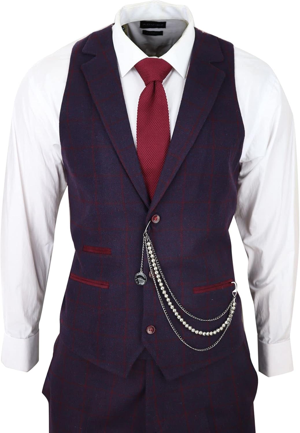 Men’s Wool Tweed Three-Piece Suit – Tailored Formal Set for Weddings and Events