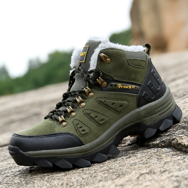Men’s Water-Resistant Winter Hiking Boots – Fleece-Lined Outdoor Boots with Gripped Sole