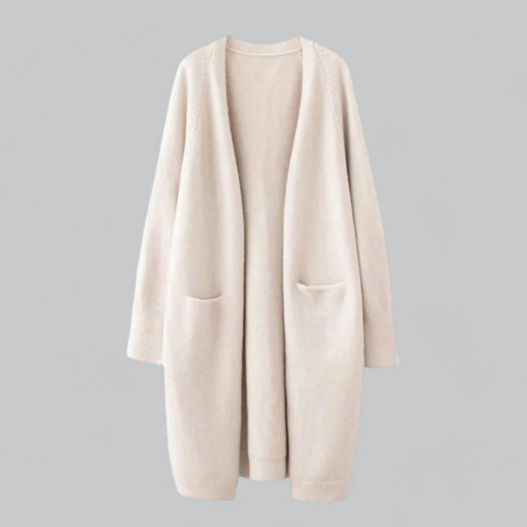 Women’s Open-Front Knit Cardigan – Warm Longline Layer for Autumn and Winter Everyday Wear
