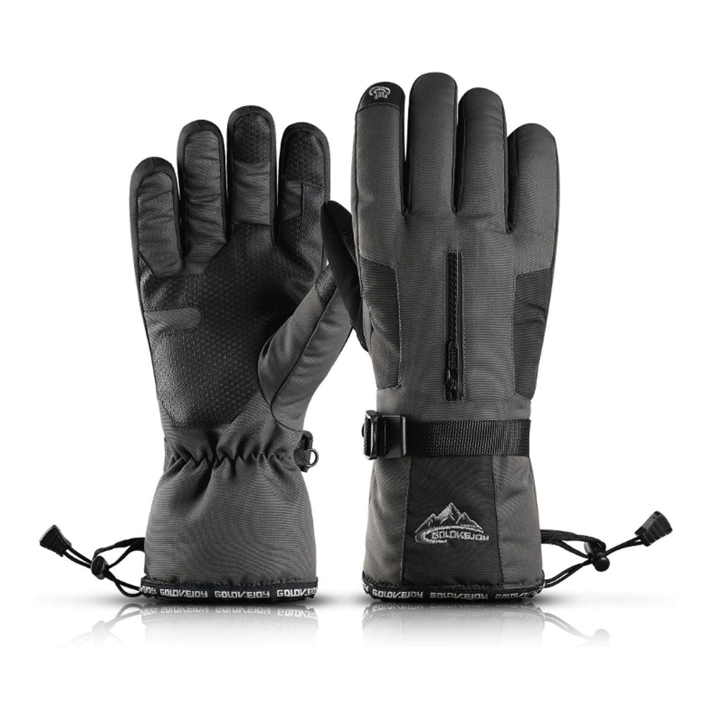 Men’s Waterproof Touchscreen Winter Gloves – Thermal Windproof Cycling Snowboard Gloves with Anti-Slip Grip