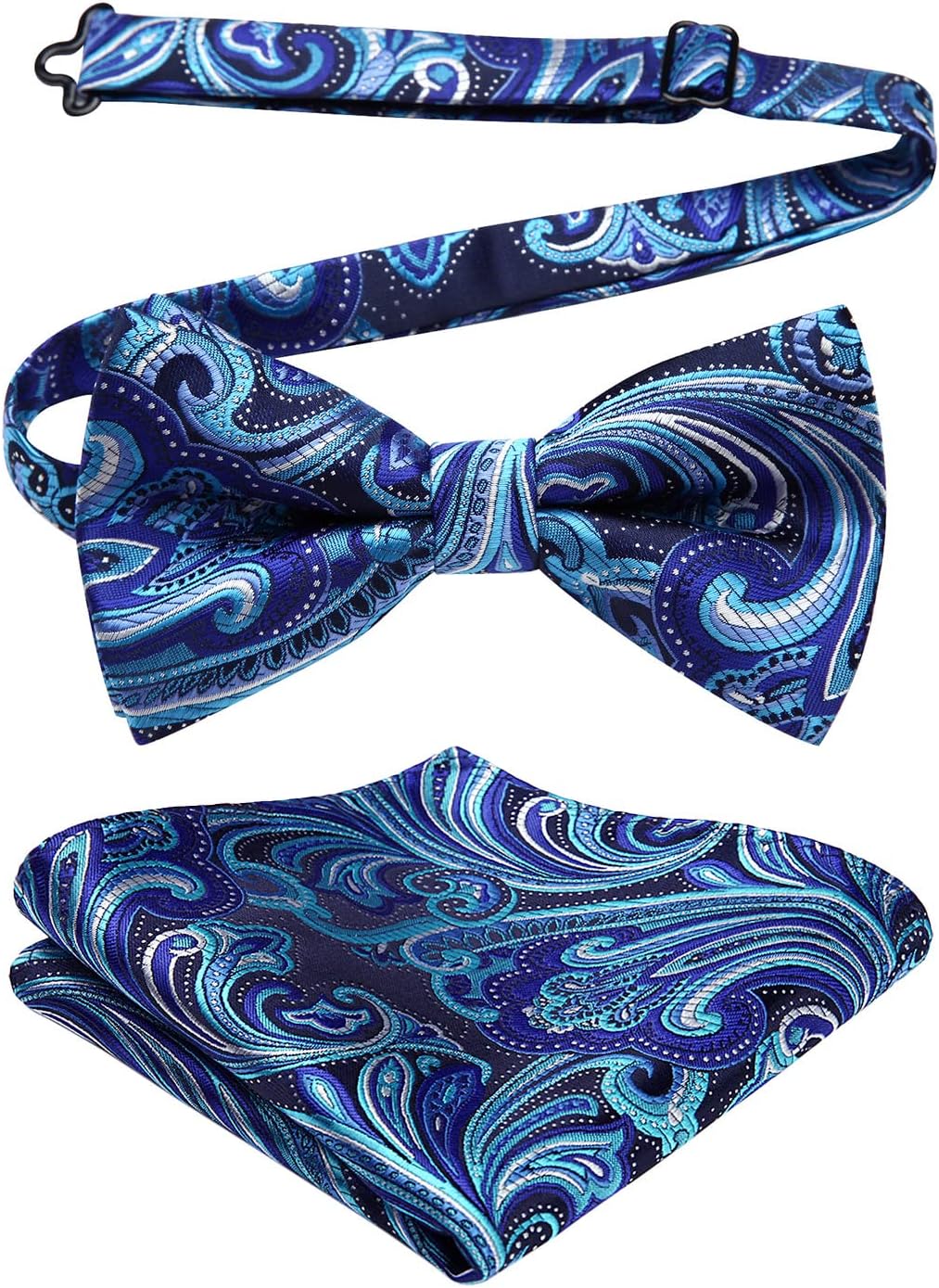 Men’s Paisley Bow Tie Set – Refined Formal Accessories for Weddings and Events
