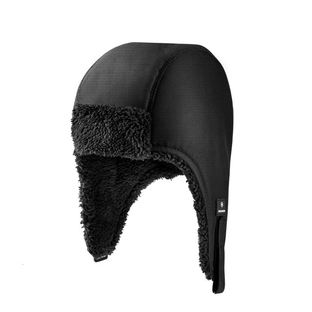 Unisex Fleece-Lined Winter Cycling Cap – Windproof Ear-Covering Hat with Adjustable Chin Strap
