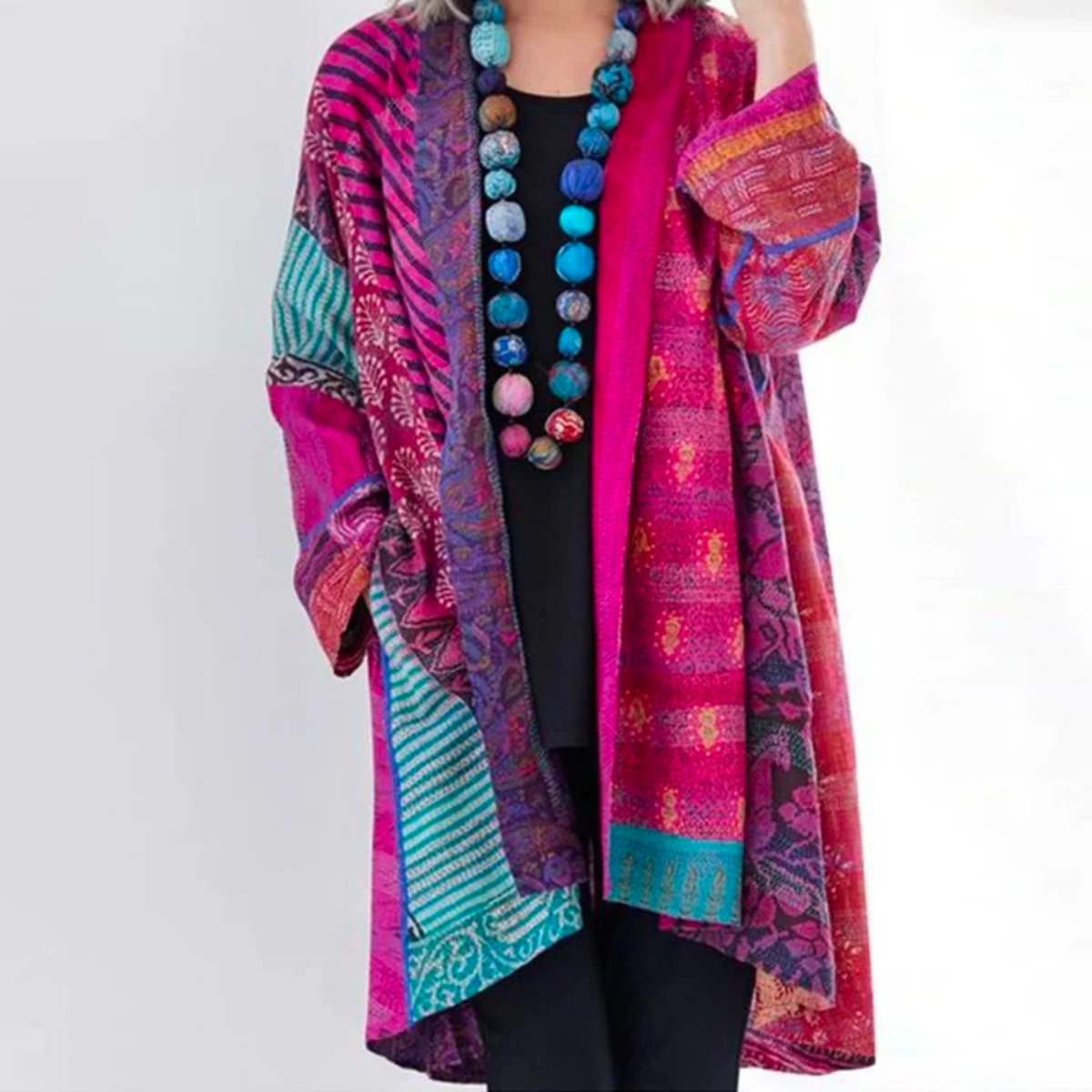 Women’s Printed Longline Cardigan – Relaxed Boho Duster Layer for Everyday and Weekend Wear