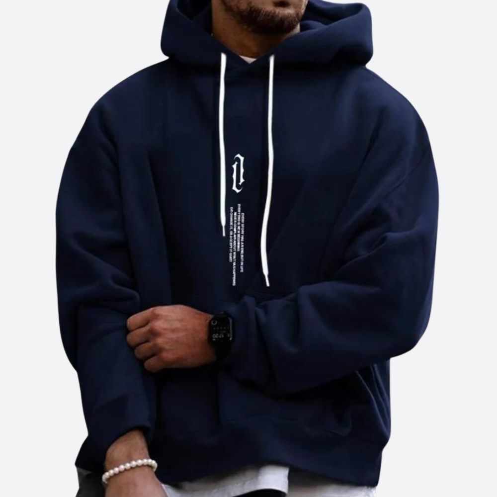 Men’s Oversized Graphic Hoodie – Relaxed Pullover Sweatshirt for Everyday Streetwear