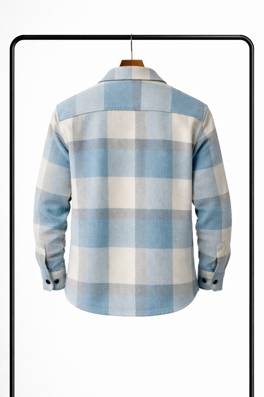 Classic Checked Men’s Overshirt – Warm, Comfortable & Versatile Layering Shirt Jacket
