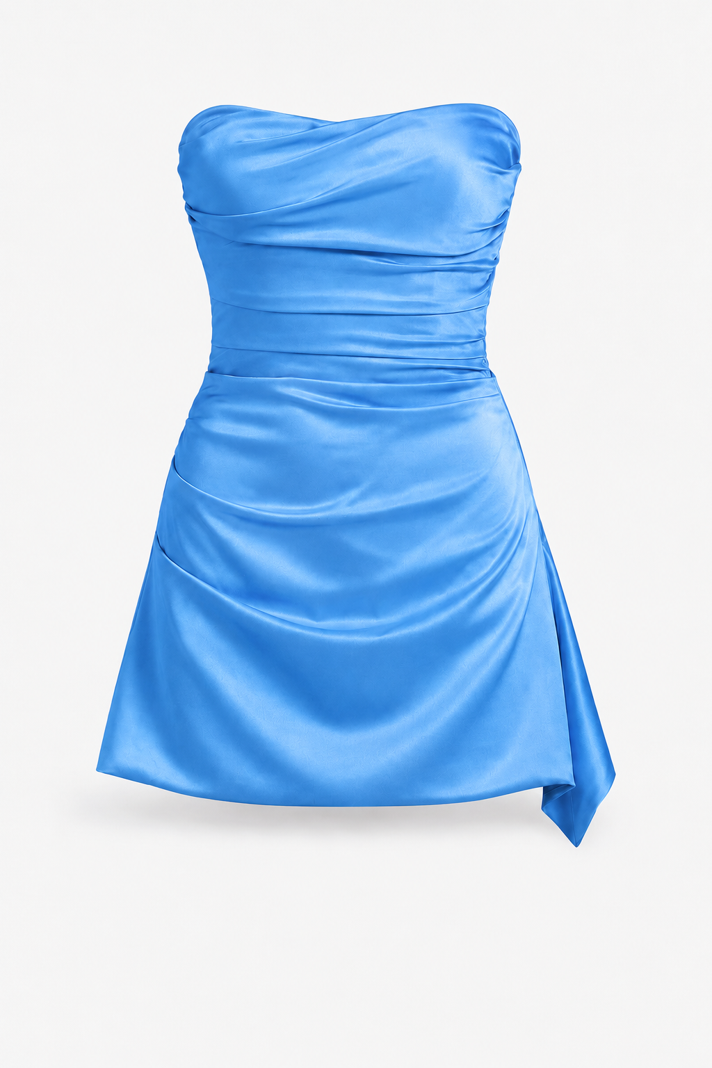 Women’s Strapless Ruched Mini Dress – Fitted Cocktail Style for Evening Events