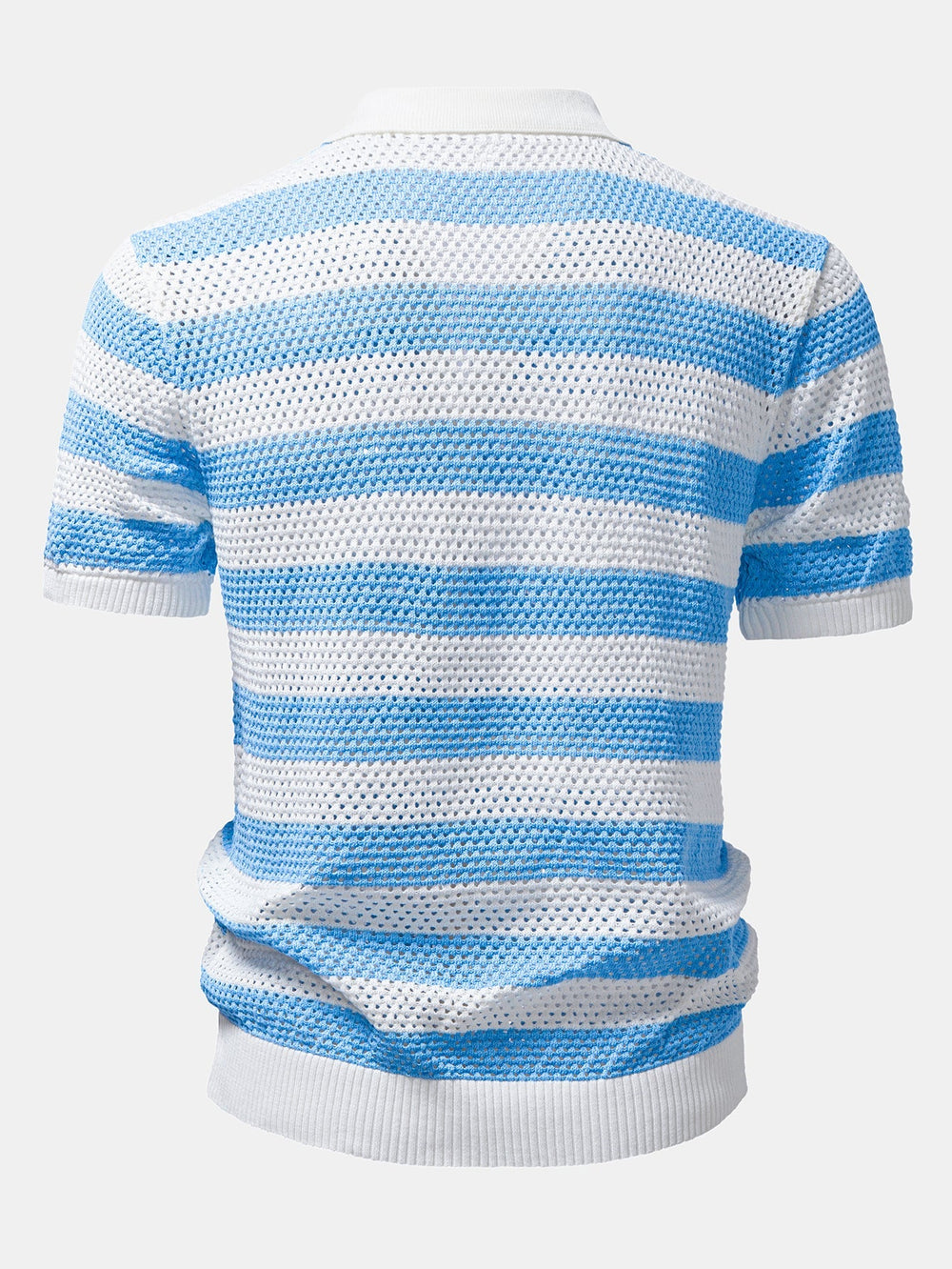 Men’s Open Knit Shirt and Crinkle Shorts Co-Ord – Regular Fit Summer Wear