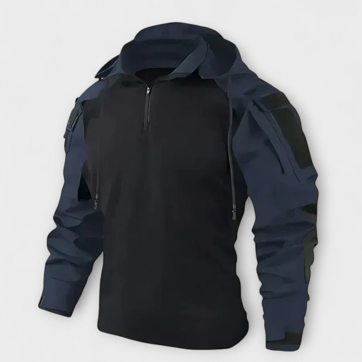 Men’s Hooded Tactical Sweatshirt – Half-Zip Outdoor Layer for Autumn and Winter