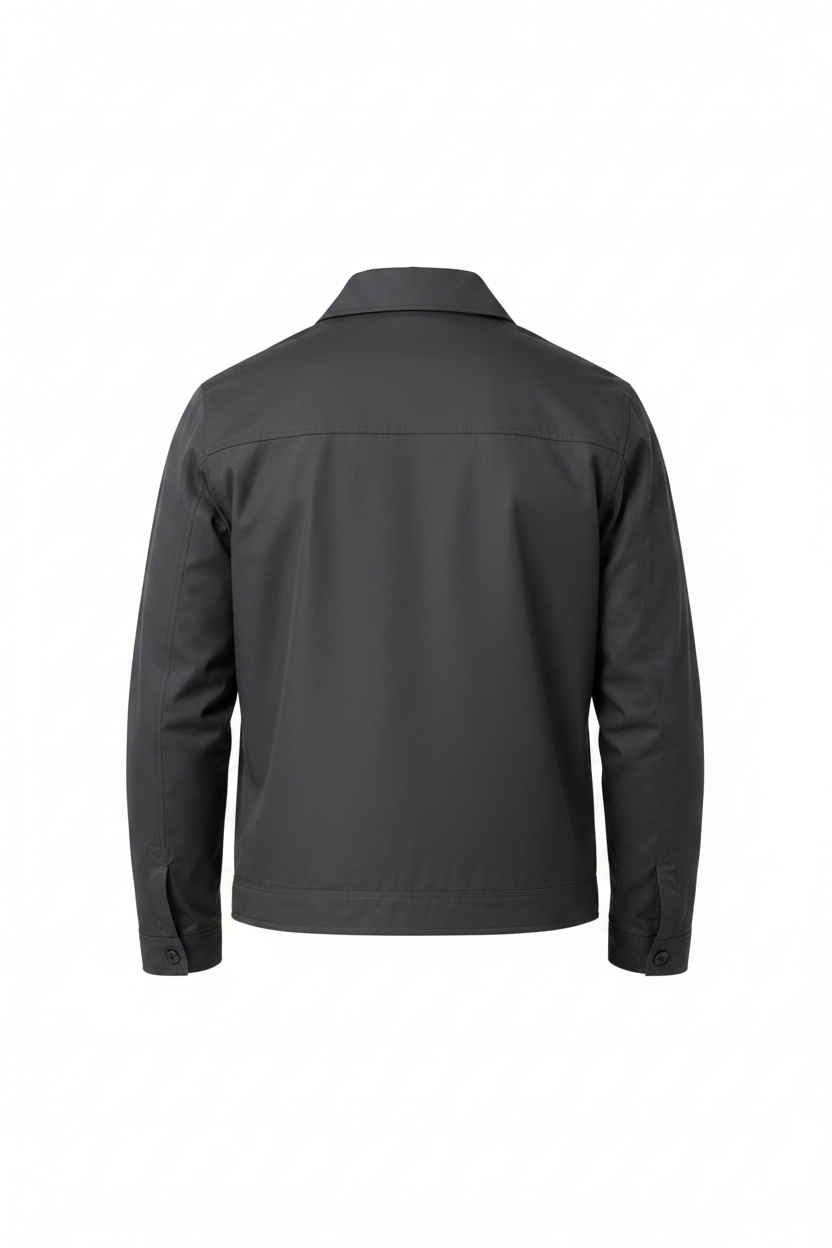 Men’s Zip-Front Harrington Jacket – Lightweight Smart Casual Layer for Spring and Autumn