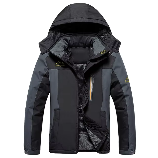 Men’s Fleece-Lined Hooded Winter Parka – Waterproof Utility Layer for Everyday Cold-Weather and Outdoor Wear