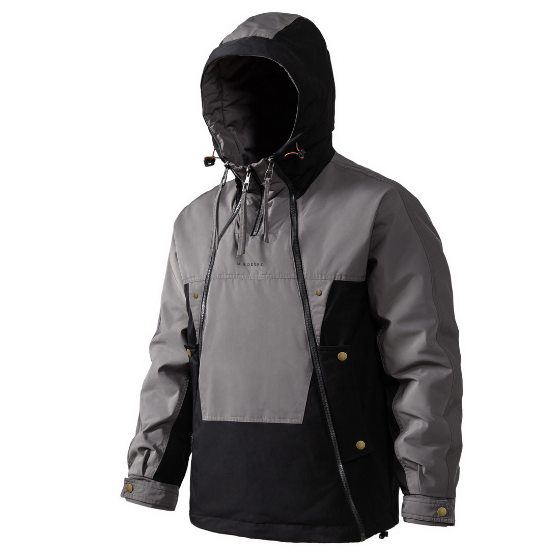 Men’s Waterproof Hooded Down Anorak Jacket – Windproof Hardshell Layer for Outdoor Winter Wear