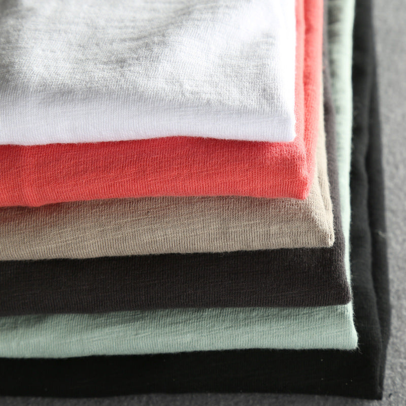 Men’s Long-Sleeve Top – Crew Neck with Fine Textured Surface
