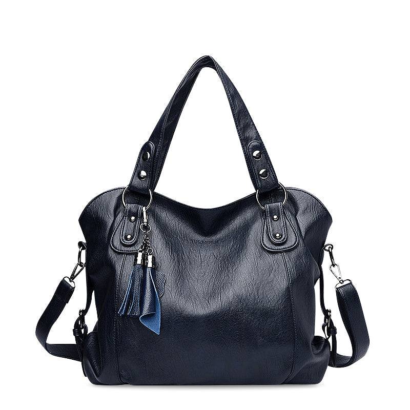 Women’s Tassel Shoulder Tote Bag – Large Multi-Way Handbag with Detachable Strap for Work Shopping and Everyday Wear