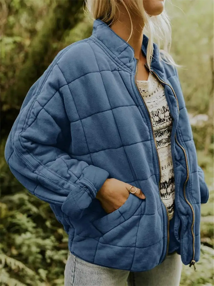 Women’s Oversized Quilted Winter Jacket – Warm Padded Layer for Cold-Weather Wear
