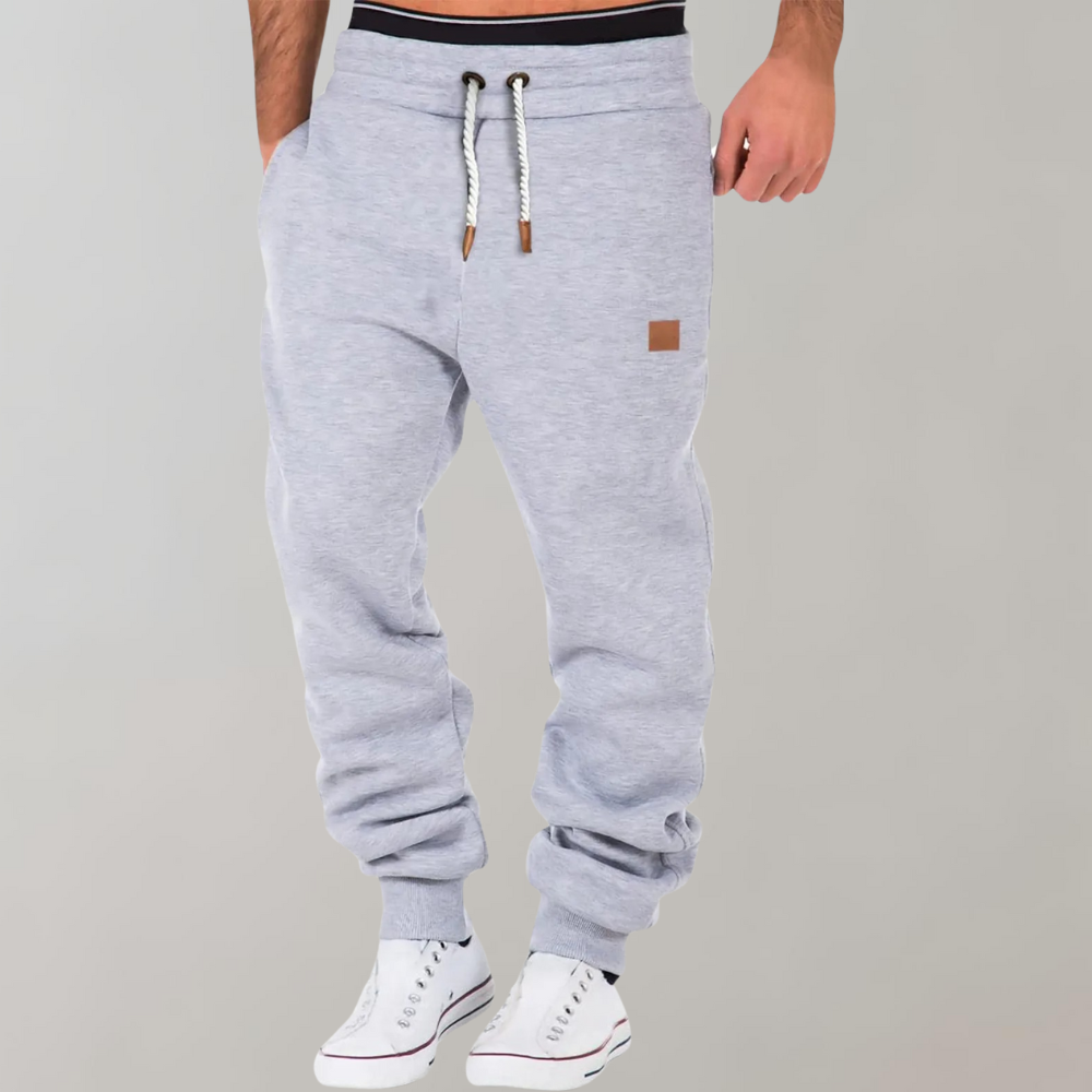 Men’s Relaxed-Fit Drawstring Joggers – Cuffed Casual Trousers for Everyday Comfort