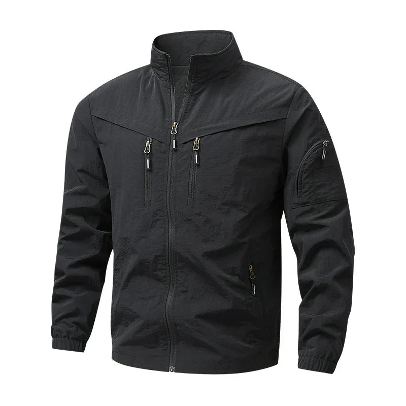 Men’s Weather-Resistant Utility Jacket – Lightweight Multi-Pocket Outdoor Layer for City and Travel Wear